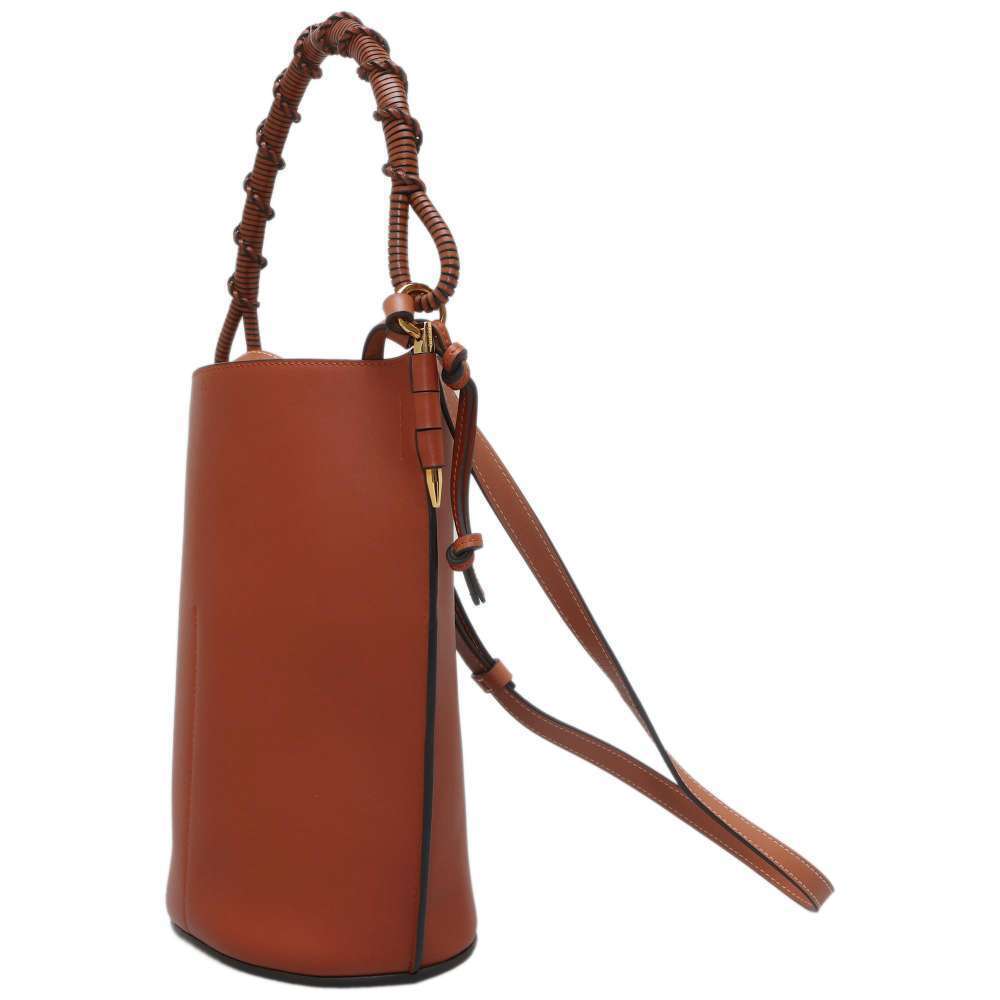 Loewe Gate Calfskin Bag Brown Bucket Handbag